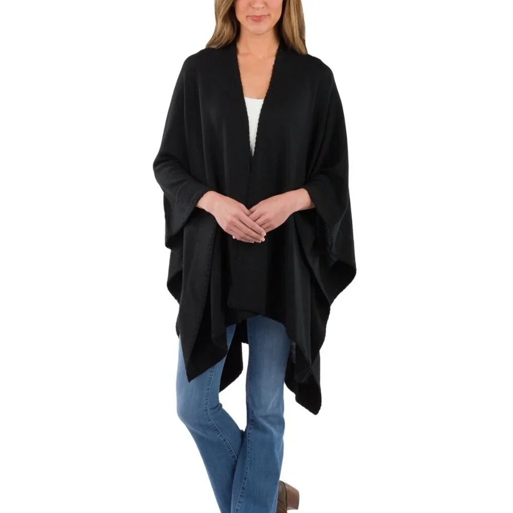 Patricia Nash Women's Color Block Shawl - Black